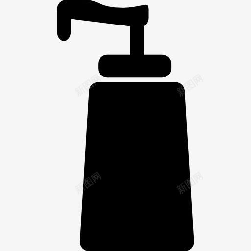 膏霜瓶浴室图标png_新图网 https://ixintu.com 奶油 家居用品 工具 工具和用具 瓶 黑