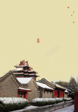 中国风古风建筑背景背景
