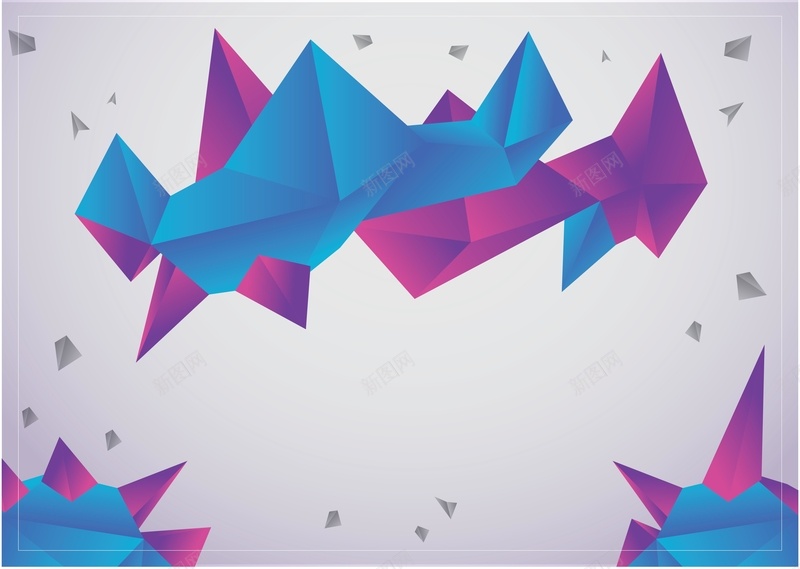 彩色蓝紫色几何广告背景矢量图ai设计背景_新图网 https://ixintu.com 几何 形状 彩色 抽象 现代 科幻 科技 紫色 蓝色 矢量图