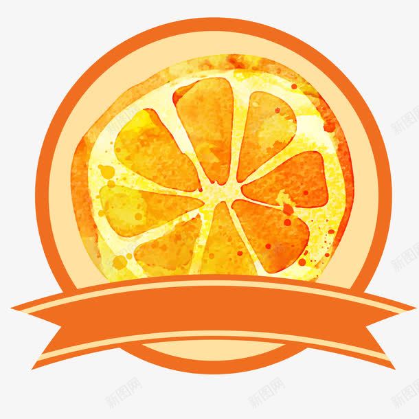扁平化橙子png免抠素材_新图网 https://ixintu.com 扁平化 扁平化食品 手绘 标签 橙子 水果 食物 黄色