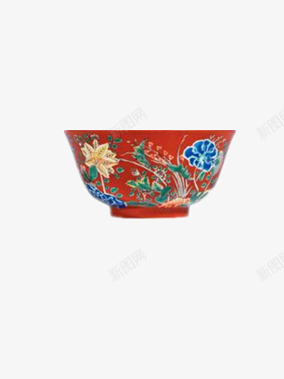 红色陶瓷碗png免抠素材_新图网 https://ixintu.com 中国风 古典 古董 陶瓷工艺品