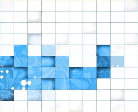 蓝色网格矢量图背景