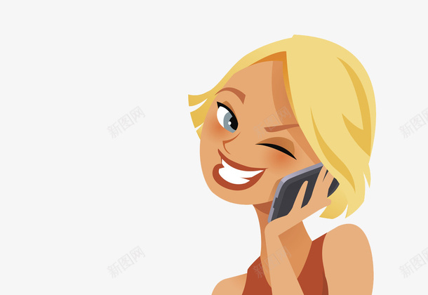 幸福微笑的女人在打电话png免抠素材_新图网 https://ixintu.com 图案 幸福的女人在打电话 微笑的女人在打电话 打电话 打电话的女人