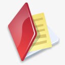 文件夹文件红文件纸iComic图标图标