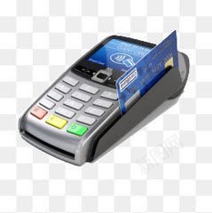 银行卡pos机png免抠素材_新图网 https://ixintu.com pos机 扫码 蓝色 银行卡