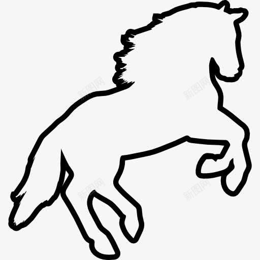 马跳的轮廓变图标png_新图网 https://ixintu.com 动物 跳跳马 马 马的轮廓 马跳