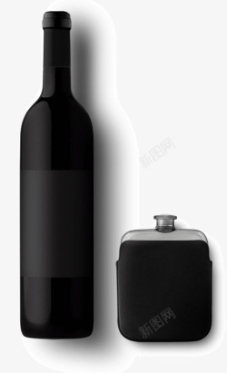 黑炫黑色瓶子高清图片