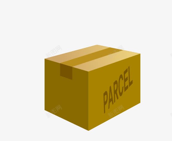 一个纸装箱png免抠素材_新图网 https://ixintu.com 包裹 卡通 矢量箱子 箱子 购物