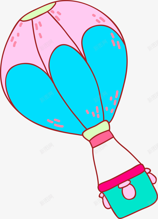 卡通热气球png免抠素材_新图网 https://ixintu.com PNG图 PNG图下载 创意卡通 卡通 卡通插图 插图 热气球