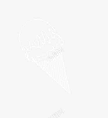 白色手绘冰淇淋矢量图背景