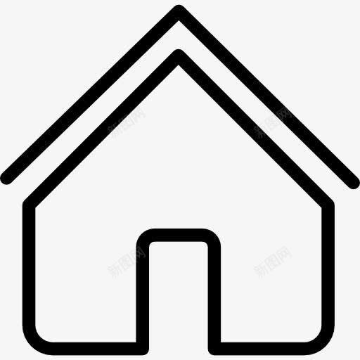 房子的轮廓图标png_新图网 https://ixintu.com 家园 家居 建筑 房子 概述 苗条的图标