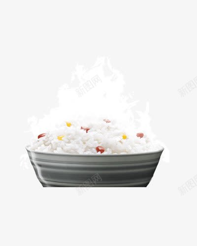 冒着热气的米饭png免抠素材_新图网 https://ixintu.com 好吃 热气 碗 米饭 红色