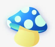 立体手绘活动海报蓝色小蘑菇png免抠素材_新图网 https://ixintu.com 活动 海报 立体 蓝色 蘑菇