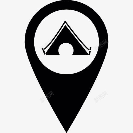 露营地点图标png_新图网 https://ixintu.com 地图 地图和国旗 地图定位 地图指针 帐篷 销 露营