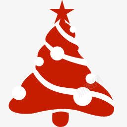 红色的圣诞树图标png_新图网 https://ixintu.com 图标 圣诞树 红色