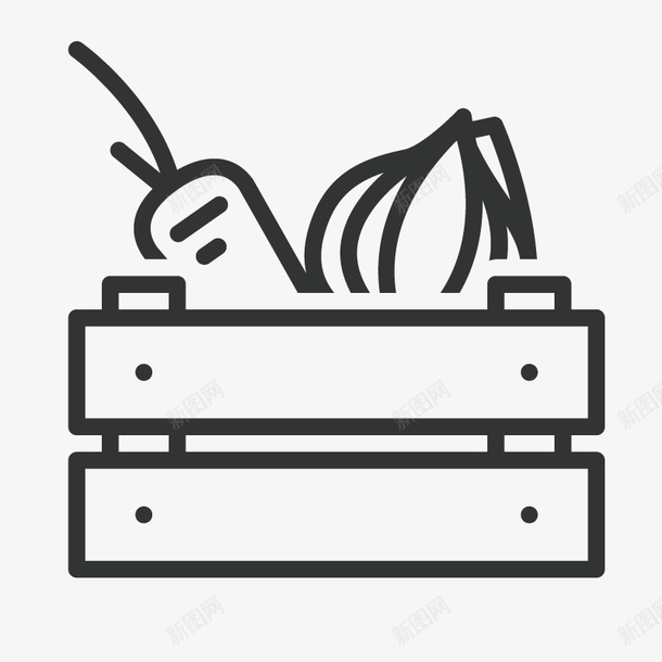 柜子和蔬菜png免抠素材_新图网 https://ixintu.com 卡通 手绘 柜子 简图 简笔 线条 蔬菜 黑色