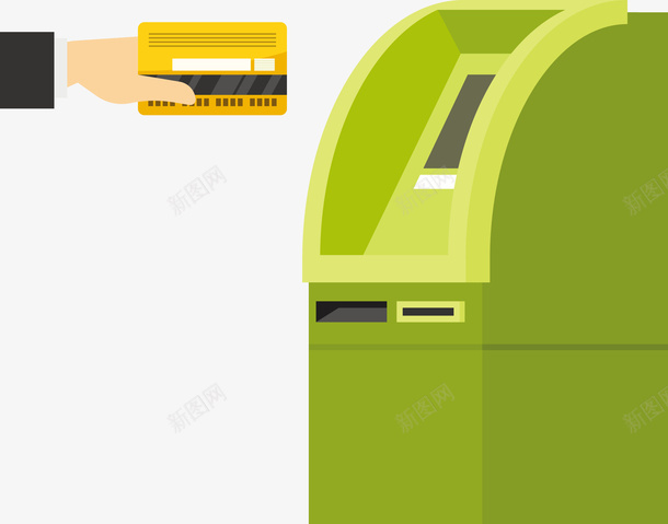 绿色刷卡机矢量图eps免抠素材_新图网 https://ixintu.com 刷卡 矢量刷卡机 矢量绿色刷卡机 矢量银行卡 绿色刷卡 黄色银行卡 矢量图
