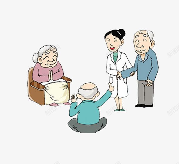 和睦的一家人png免抠素材_新图网 https://ixintu.com 一家人 卡通 和睦 手绘 漫画 素材 老年夫妻