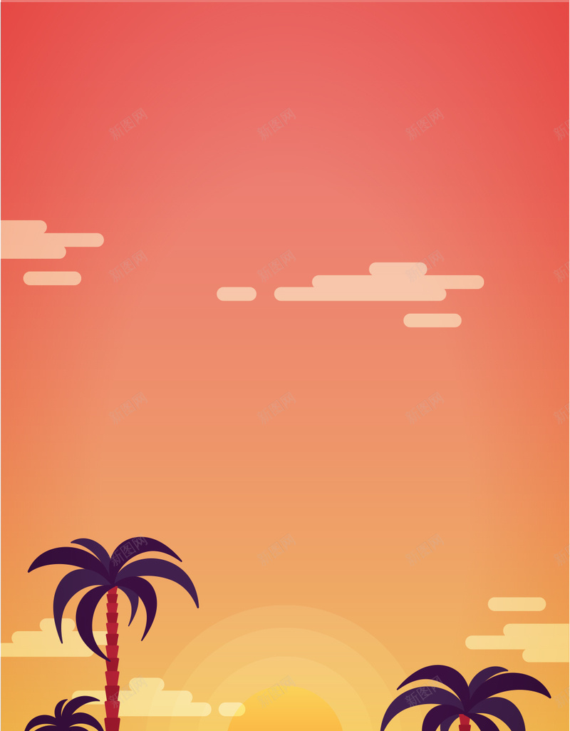 夏日沙滩的棕榈树矢量图ai设计背景_新图网 https://ixintu.com 叶 夏 夏日 多彩的背景 平 树 树叶 树木 棕榈树 植物 热带 环境 背景 自然 色彩 设计 矢量图