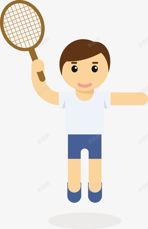 一个正在打网球的男孩矢量图eps免抠素材_新图网 https://ixintu.com 小孩打球 小男孩 打网球 玩球的男孩 矢量图 矢量打网球 网球 网球PNG 网球拍