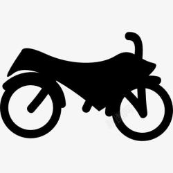 摩托车轮廓摩托车侧视图的轮廓图标高清图片