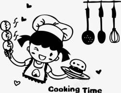 卡通COOK厨师做饭素材