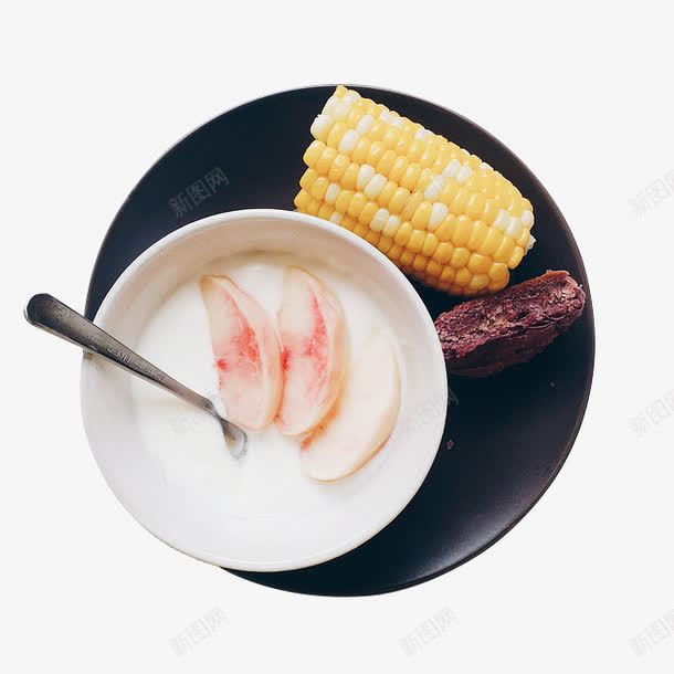 营养酸奶早餐png免抠素材_新图网 https://ixintu.com 早餐 玉米 肉 营养 酸奶