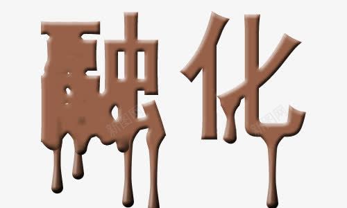 融化字体png免抠素材_新图网 https://ixintu.com 巧克力色 立体 融化字体