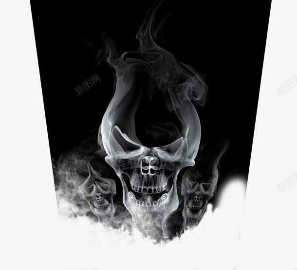 黑色骷髅烟型png免抠素材_新图网 https://ixintu.com 设计 骷髅 黑色