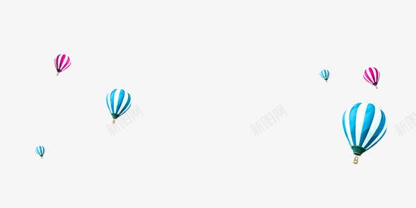 降落伞气球元素png免抠素材_新图网 https://ixintu.com 升降 气球 热气球 蓝色 降落伞