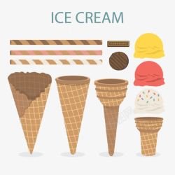 甜饼冰淇淋高清图片