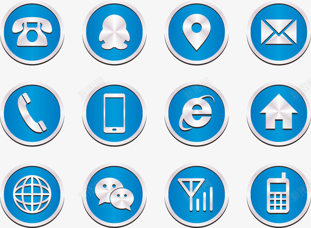 标志电话微信地址手机图标cdr_新图网 https://ixintu.com 图标素材 地址 小图标地址 微信 手机 标志 电话