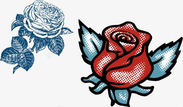 玫瑰花装饰图标图标
