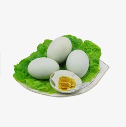 海鸭蛋和青菜素材