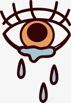 一只眼睛的动物手绘一只哭泣的眼睛高清图片