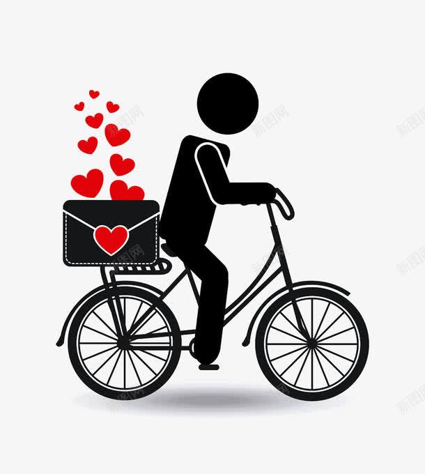 骑着自行车的男性剪影png免抠素材_新图网 https://ixintu.com 剪影 单车剪影 男性 自行车