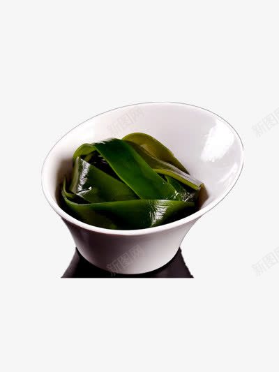 海带png免抠素材_新图网 https://ixintu.com 海带结 白色陶瓷碗 绿色 美食 食物