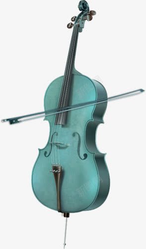 蓝色小提琴png免抠素材_新图网 https://ixintu.com 乐器 小提琴 蓝色 音乐