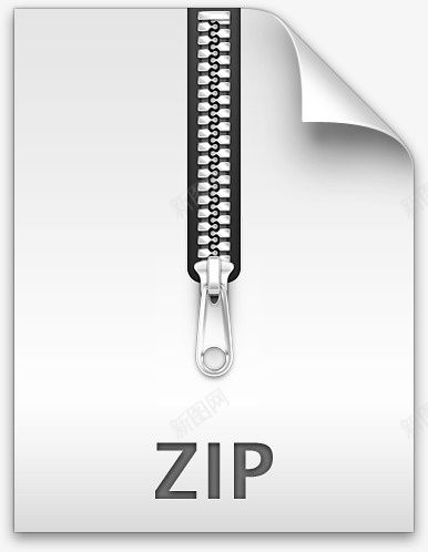 zip压缩文件图标png_新图网 https://ixintu.com ZIP