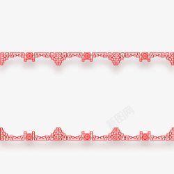 中国风花架红色花架式装饰边框高清图片