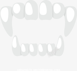 白色牙齿矢量图素材