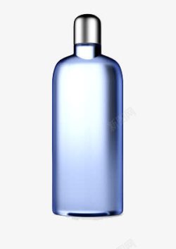 透明蓝色玻璃瓶素材