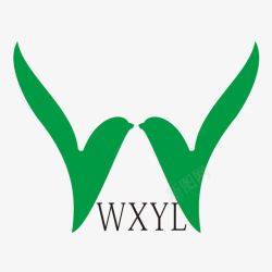 和平鸽logo和平鸽绿色简约英文园林logo图标高清图片