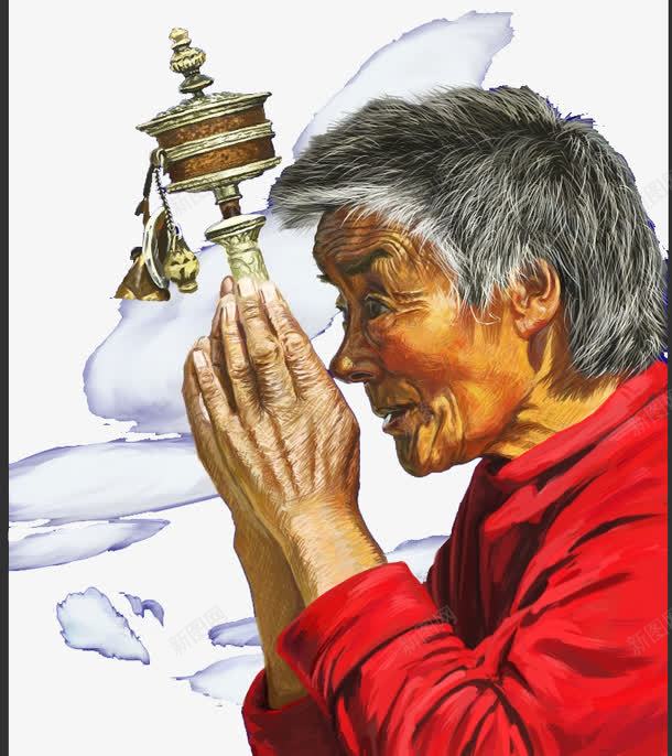 双手合十祈祷png免抠素材_新图网 https://ixintu.com 双手合十 藏族 装饰