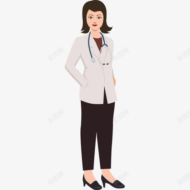 一位女医生png免抠素材_新图网 https://ixintu.com png图形 png装饰 卡通 女医生 手绘 装饰