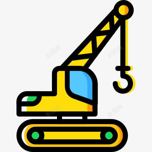 鹤图标png_新图网 https://ixintu.com 升降机 施工 施工工具 起重机 钩