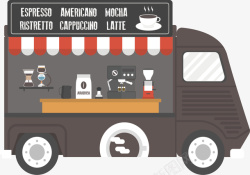 咖啡快餐车咖啡快餐车矢量图高清图片
