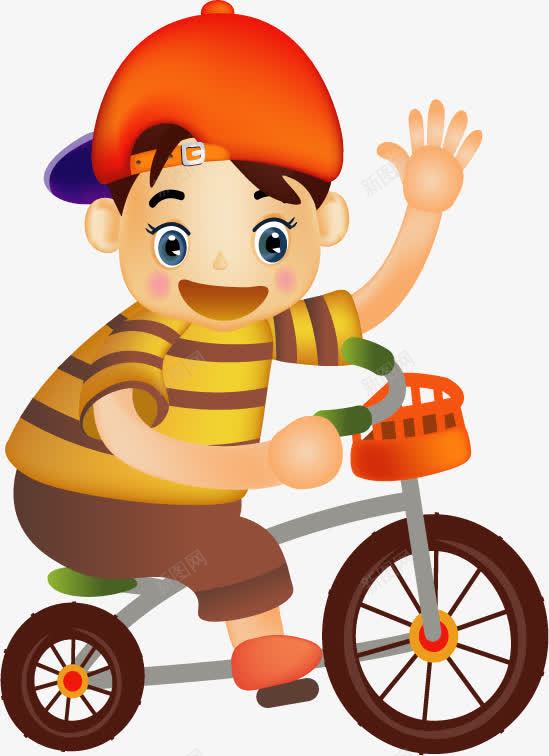 骑单车的小男孩png免抠素材_新图网 https://ixintu.com AI矢量 免费PNG 单车 小男孩 帽子