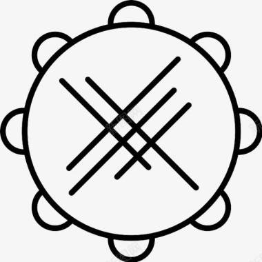 黑白乐队铃鼓icon图标图标
