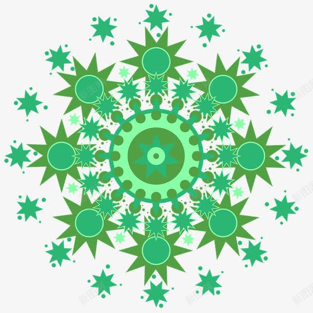 青绿色图案png免抠素材_新图网 https://ixintu.com 免费png 几何 图案 形状 抽象 曼荼罗图案 曼陀罗